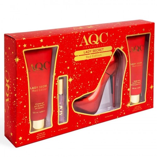 AQC Fragrances Set Lady Secret Red Edition EDP 100 ML-Mini-Gel dus-lotiune corp